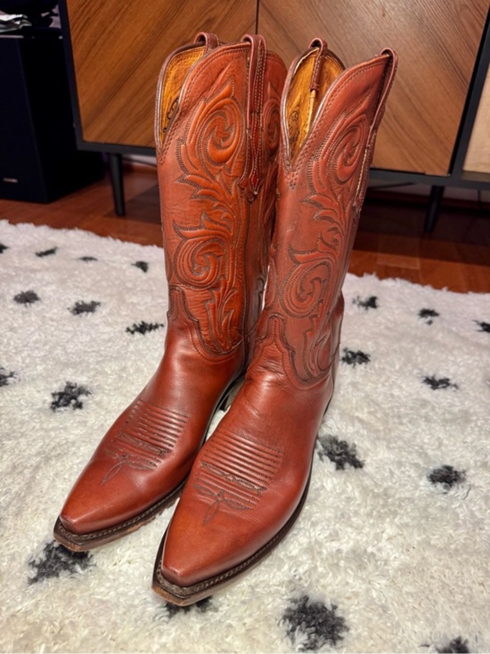 Lucchese Brown Leather Western Cowboy Boots women’s size 9B - Picture 11 of 11